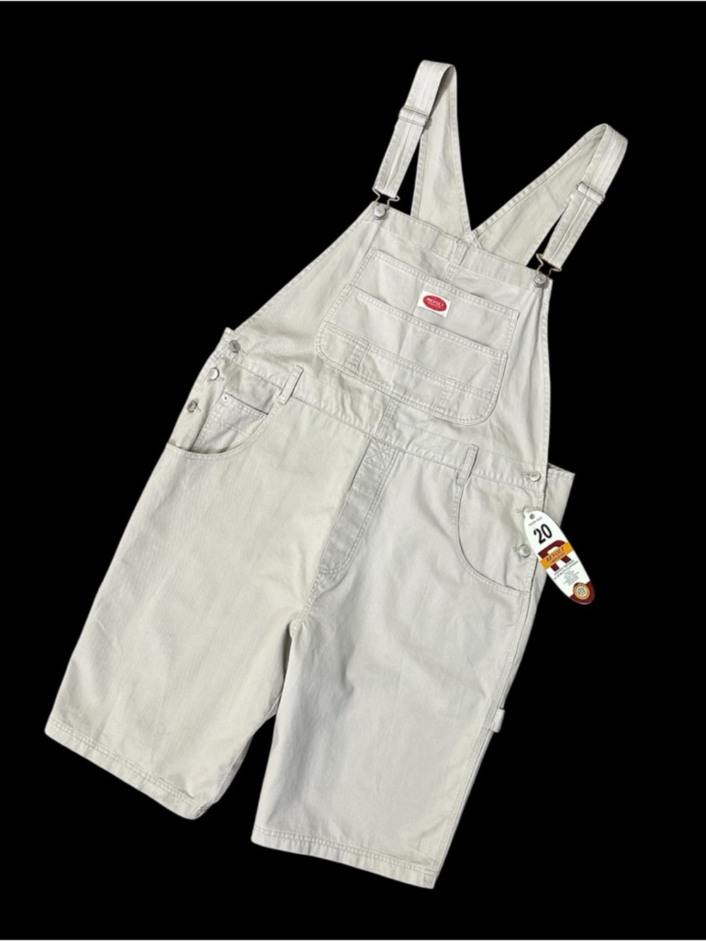 Denim Overall Shorts Revolt Dead-stock Khaki Cotton Shorts